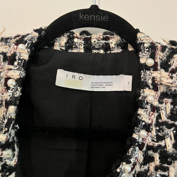 IRO Paris Faux Pearl Tweed Jacket - Picture 7 of 11